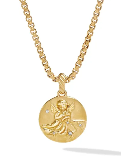 David Yurman 18kt Yellow Gold Aquarius Diamond Amulet Pendant In 金色