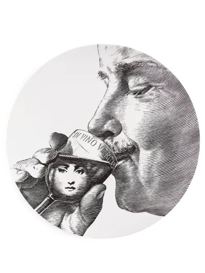 Fornasetti Variazioni N.256 Wall Plate In Black