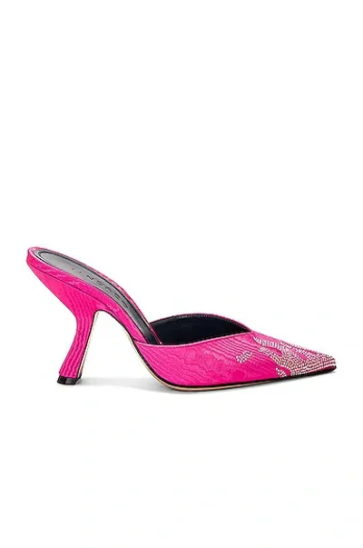 Iindaco 95mm Carmen Satin Mules In Pink