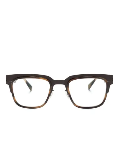 Mykita Raymond Brille Mit Eckigem Gestell In Brown