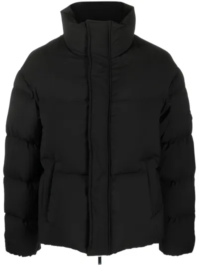 Emporio Armani Funnel-neck Padded Down Jacket In Schwarz