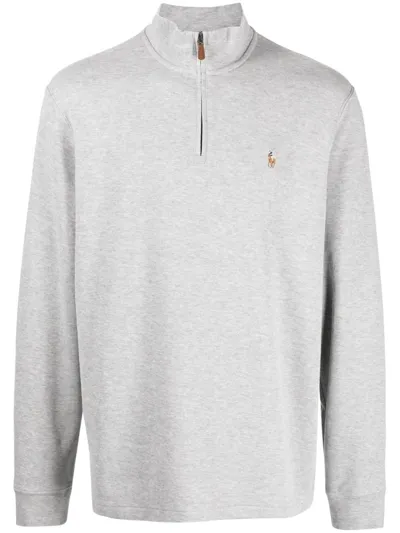 Polo Ralph Lauren Polo Pony-motif Cotton Sweatshirt In Grey