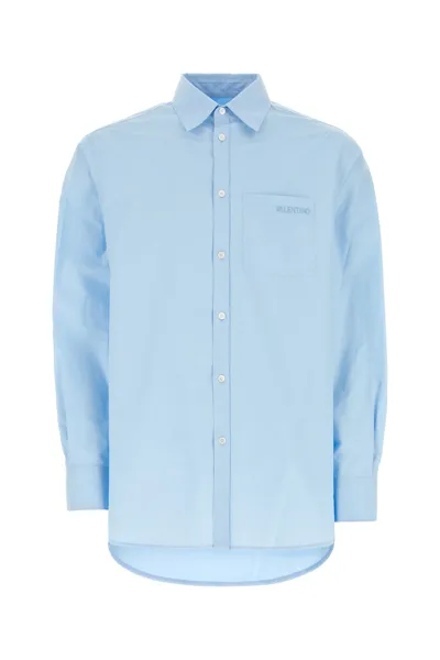 Valentino Camicia-39 Nd  Garavani Male In Blue