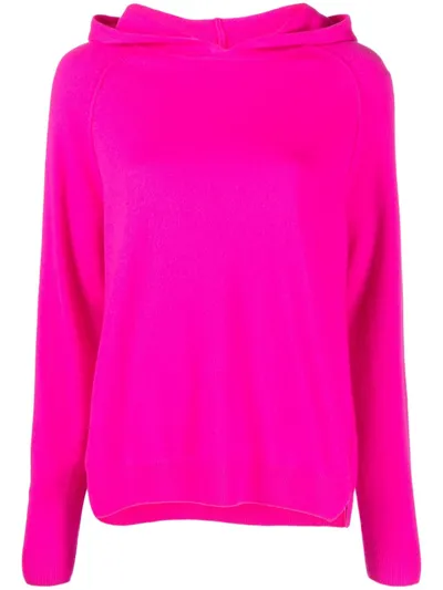 Chinti & Parker Long-sleeves Jersey-fleece Hoodie In Hotpink