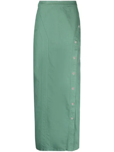 Cannari Concept High-waist Straight Skirt In Green