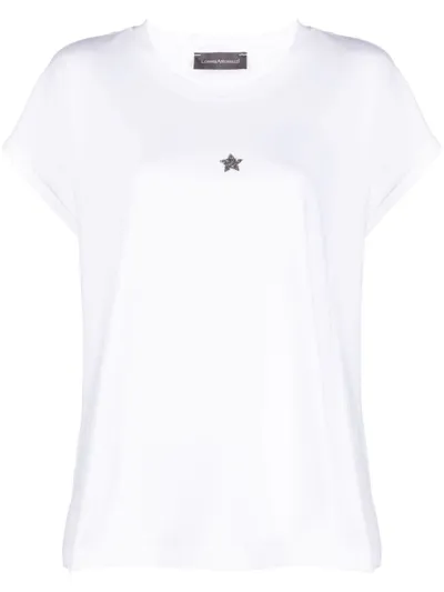 Lorena Antoniazzi Star-detail Stretch-cotton T-shirt In White