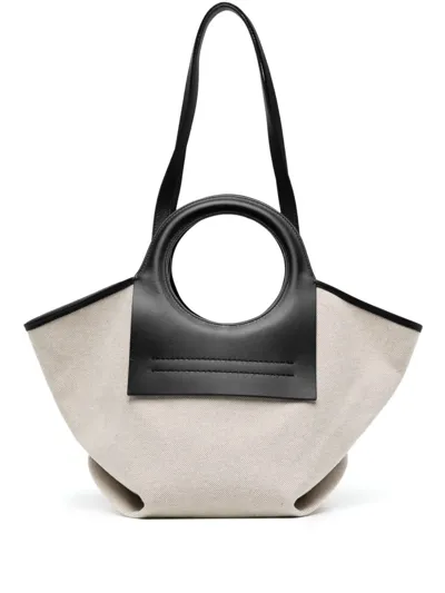 Hereu Small Cala Canvas Tote Bag In Nude & Neutrals