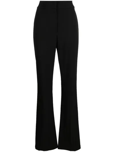 Dkny High-waist Flared Trousers In Black