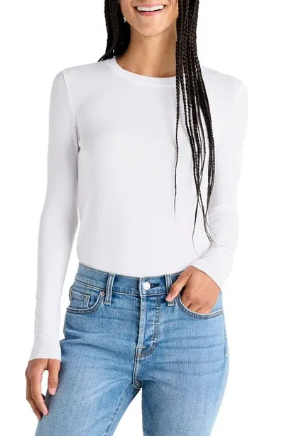 Splendid Long Sleeve T-shirt In White