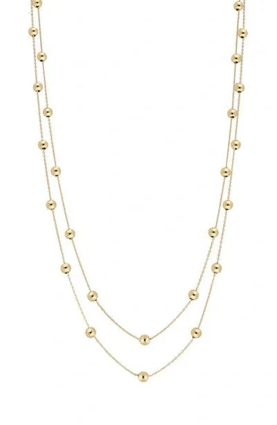 Bony Levy Mykonos 14k Gold Layered Bead Station Necklace In 14k Yellow Gold