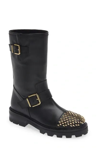 Jimmy Choo Biker Ii Studded Boot In Black