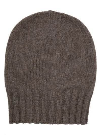 Boglioli Fine-knit Cashmere Beanie In Brown