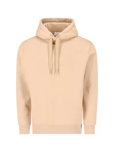 Burberry Logo Sweatshirt In Beige