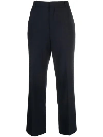 Chloé Cropped Tailored Trousers In Blue