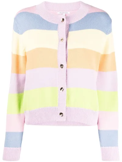 Olivia Rubin Striped Cotton Cardigan In Multicolour