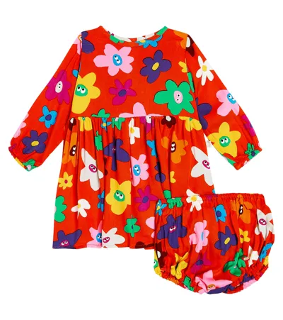 Stella Mccartney Baby Floral Dress And Bloomers Set In Multicoloured