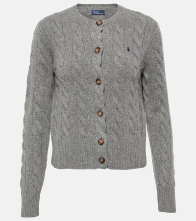 Polo Ralph Lauren Wool And Cashmere Cardigan In Grey