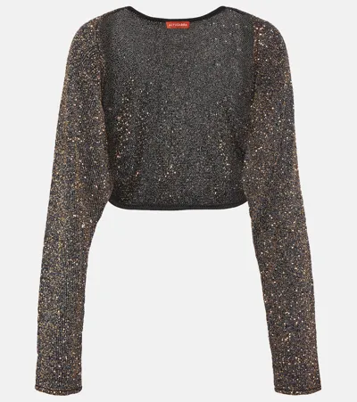 Altuzarra Alimia Metallic Knit Sweater In Black