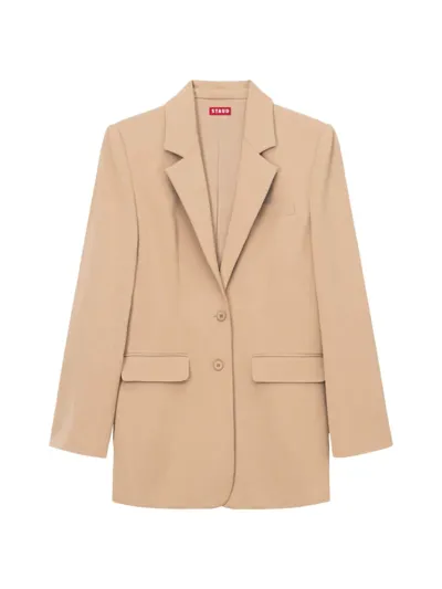 Staud City Longline Blazer In Camel