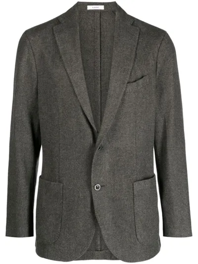 Boglioli Notched-collar Single-breasted Blazer In 绿色