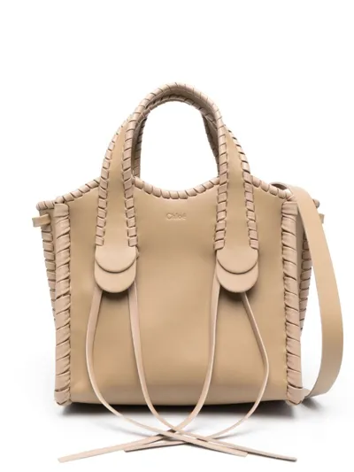 Chloé Small Mony Crossbody Bag In Beige