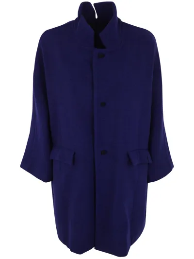 Daniela Gregis Oversized Double Coat In Blue