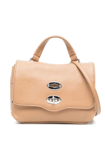 Zanellato Postina Leather Tote Bag In Brown