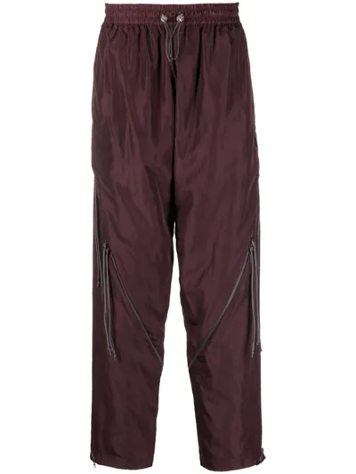 Saul Nash Brown Elasticated-waist Track Pants In Purple