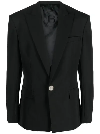 Balmain Wool Blazer In Black