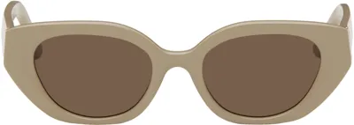 Velvet Canyon Taupe 'le Chat' Sunglasses In Fawn