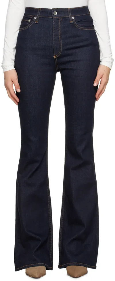 Rag & Bone Nina High-rise Flared Jeans In Blue