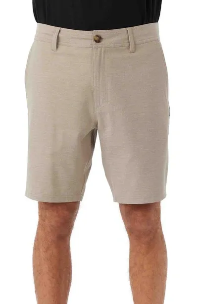 O'neill Reserve Light Check Water Repellent Bermuda Shorts In Dark Khaki