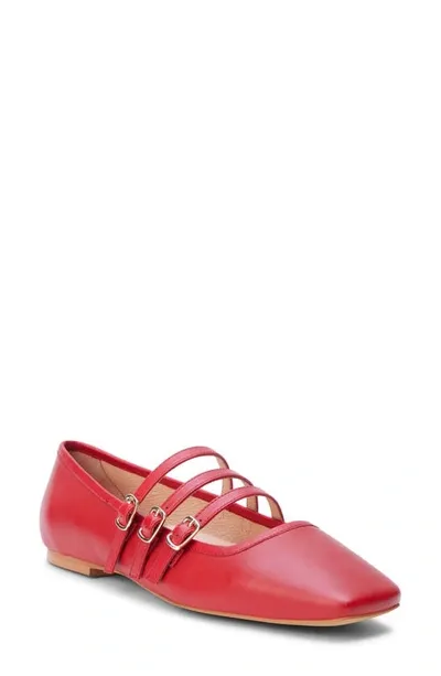 Matisse Nova Strappy Ballet Flat In Red