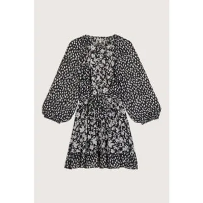 Ba&sh Fiona Belted Mini Dress In Noir