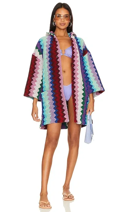 Missoni Carlie Bademantel Mit Zickzackmuster In Purple