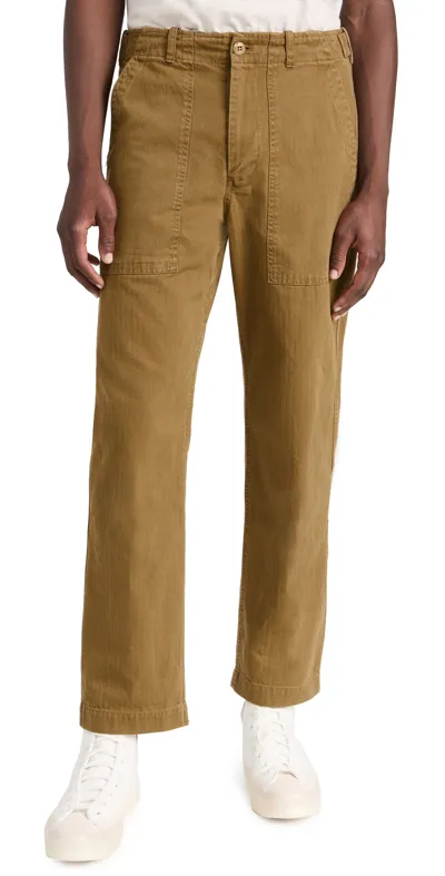 Alex Mill Field Cotton-blend Chinos In Sage Green