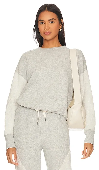 Nsf Cj Reverse Sleeve Crewneck Sweatshirt In Grey