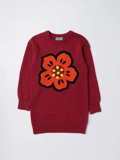 Kenzo Dress  Kids Kids In Burgundy