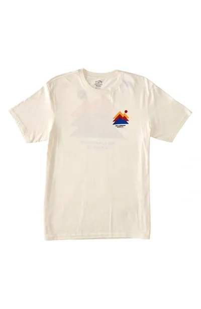 Billabong Stepped Organic Cotton Graphic T-shirt In Off White