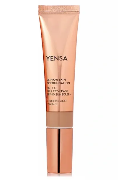 Yensa Skin On Skin Bb + Cc Full Coverage Hyaluronic Foundation Spf 40 In Deep Warm