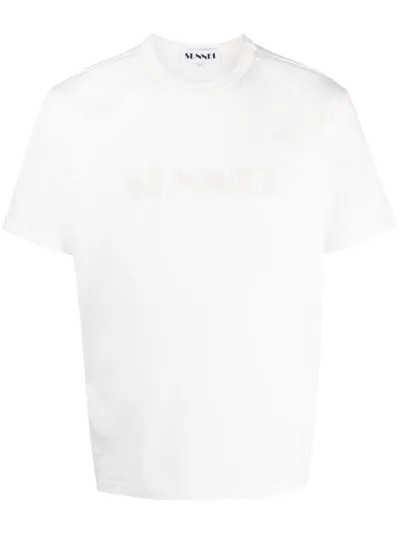 Sunnei Graphic-print Cotton T-shirt In White