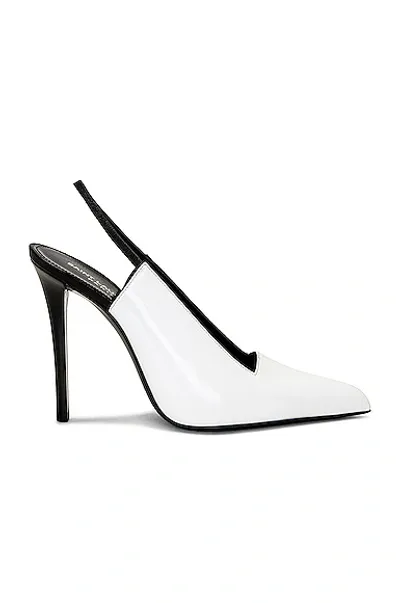 Saint Laurent Raven 110 Leather Slingback Pumps In Black