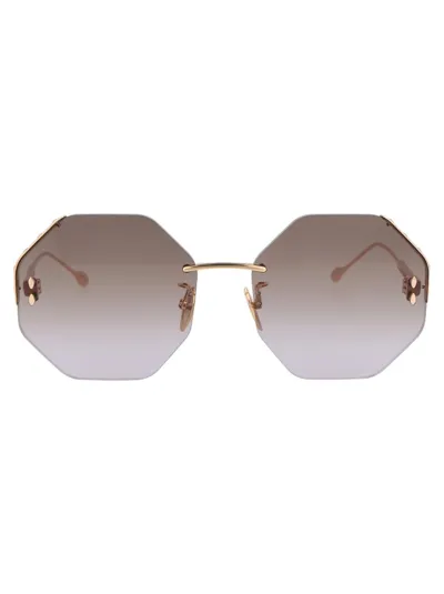 Isabel Marant Polygonal Frame Sunglasses In Multi