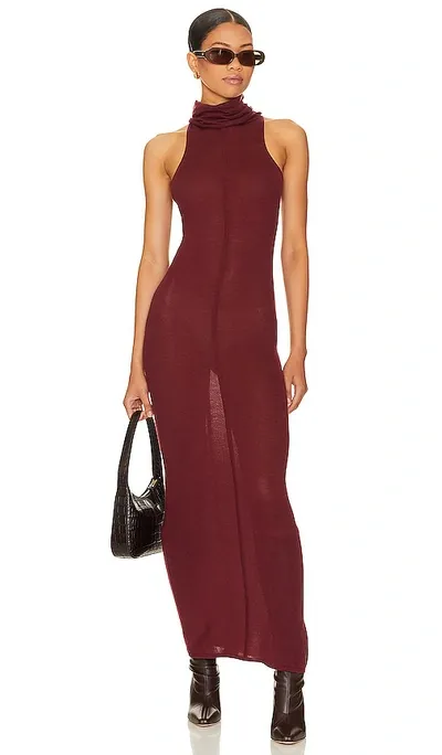 Nbd Gemma Maxi Dress In Wine