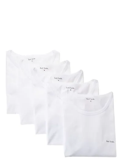 Paul Smith Pack Of Three Cotton-jersey Pyjama T-shirts In Weiss