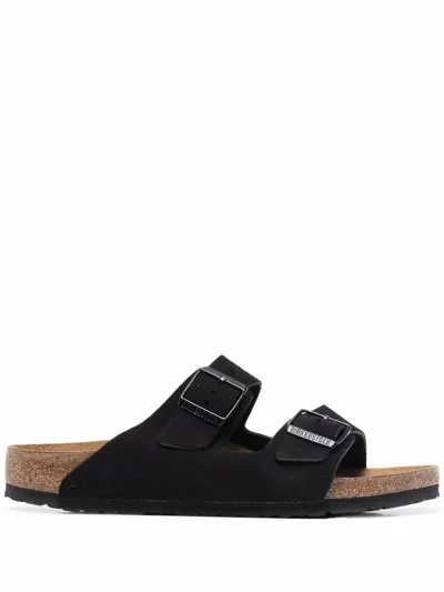 Birkenstock Arizona Vegan Buckle Sandals In Black