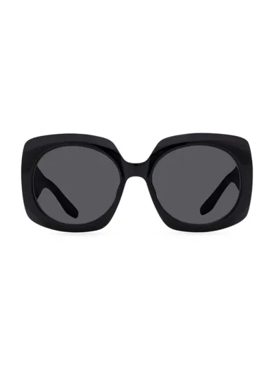 Barton Perreira X Sarah Hoover Delia Acetate Square Sunglasses In Noir