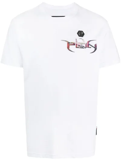 Philipp Plein Logo-print Cotton T-shirt In White