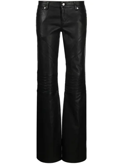 Zadig & Voltaire Evy Crushed Lambskin Leather Pants In Black