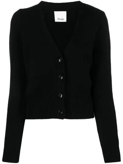 Allude Cashmere Cardigan In Black